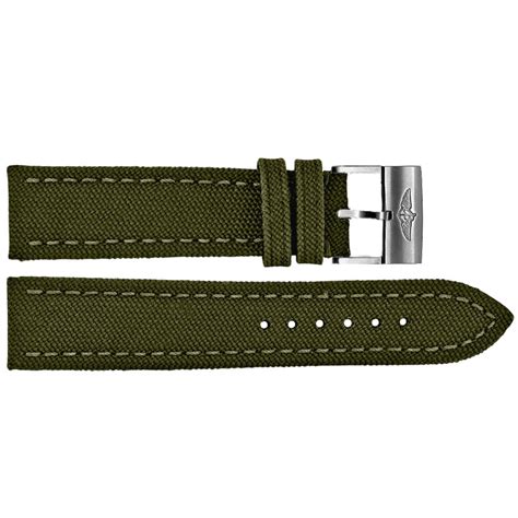 breitling 106w|Breitling Khaki Green Canvas Tang Strap 22 MM .